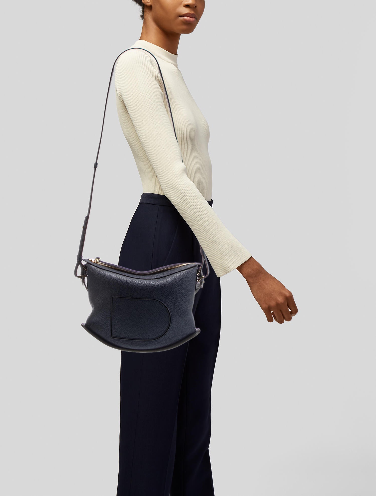 Delvaux Leather Pin Swing w/ Strap