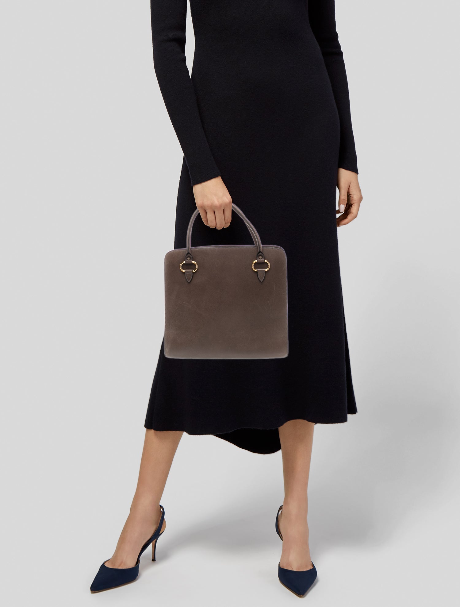 Delvaux Leather Top Handle Bag