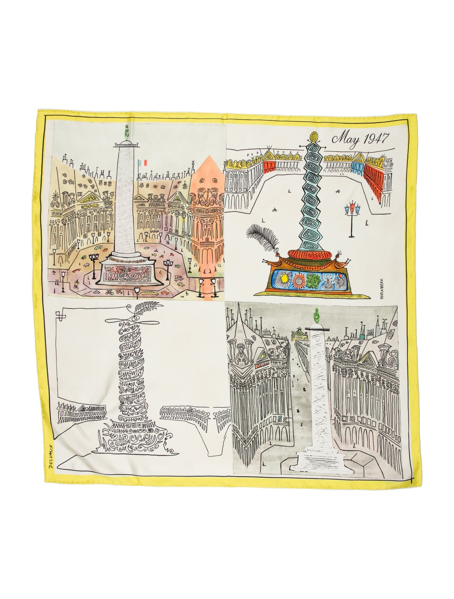 Delvaux Silk Printed Scarf