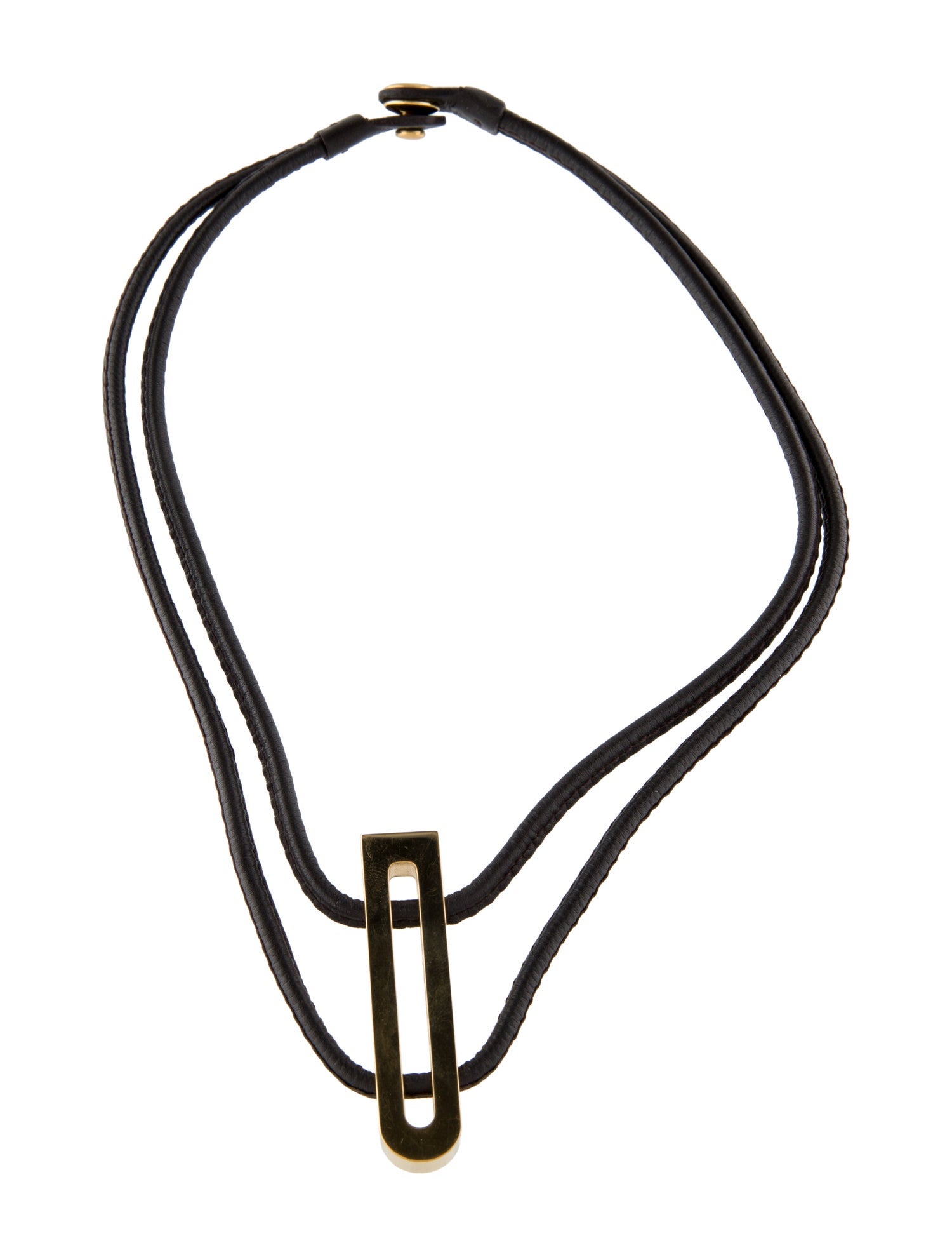 Delvaux Leather Collar Necklace