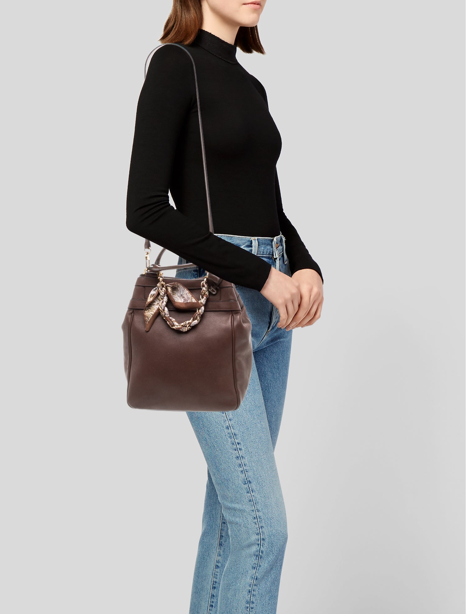 Delvaux Leather Top Handle Bag