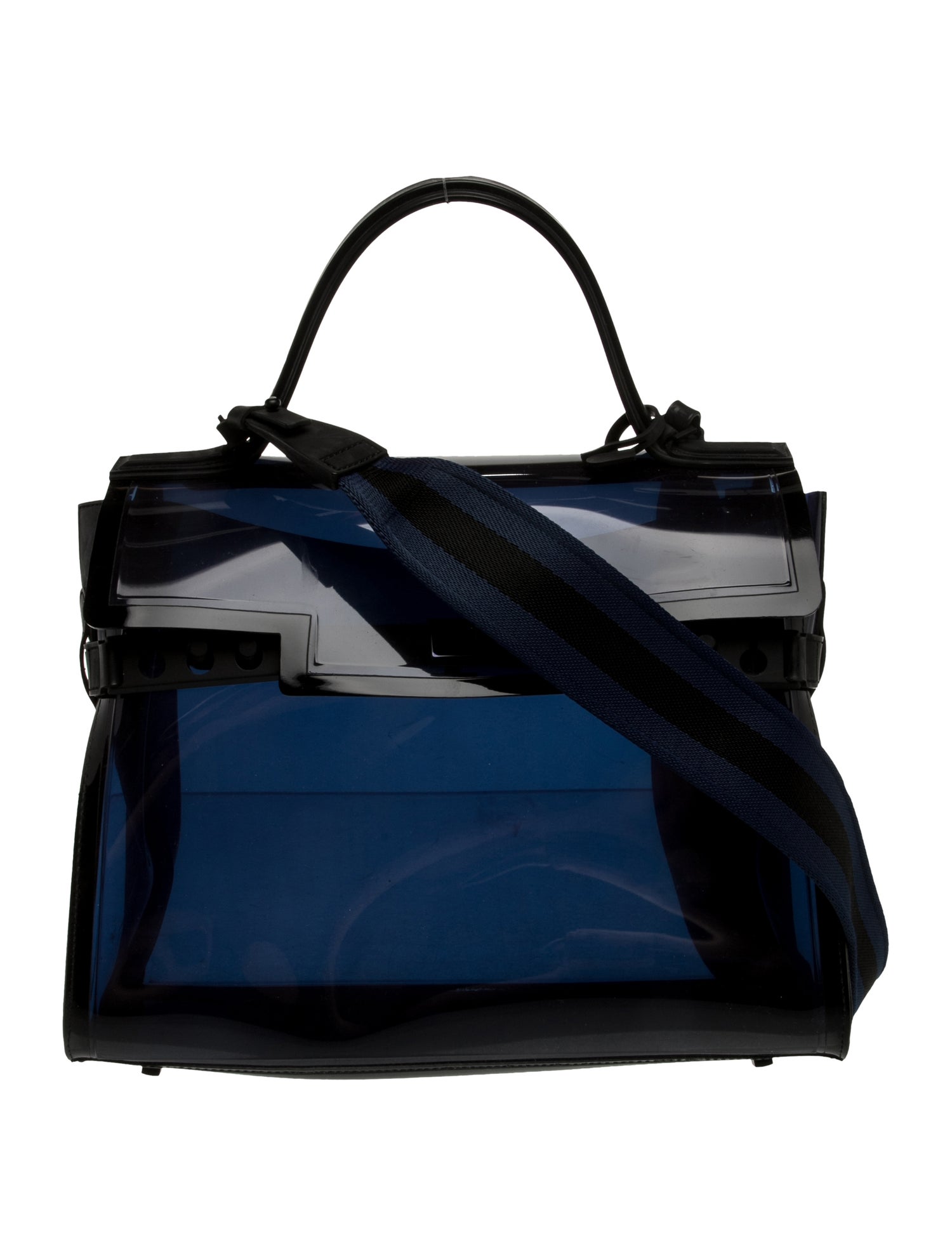 Delvaux PVC 'Dark Night' Tempête w/ Strap GM