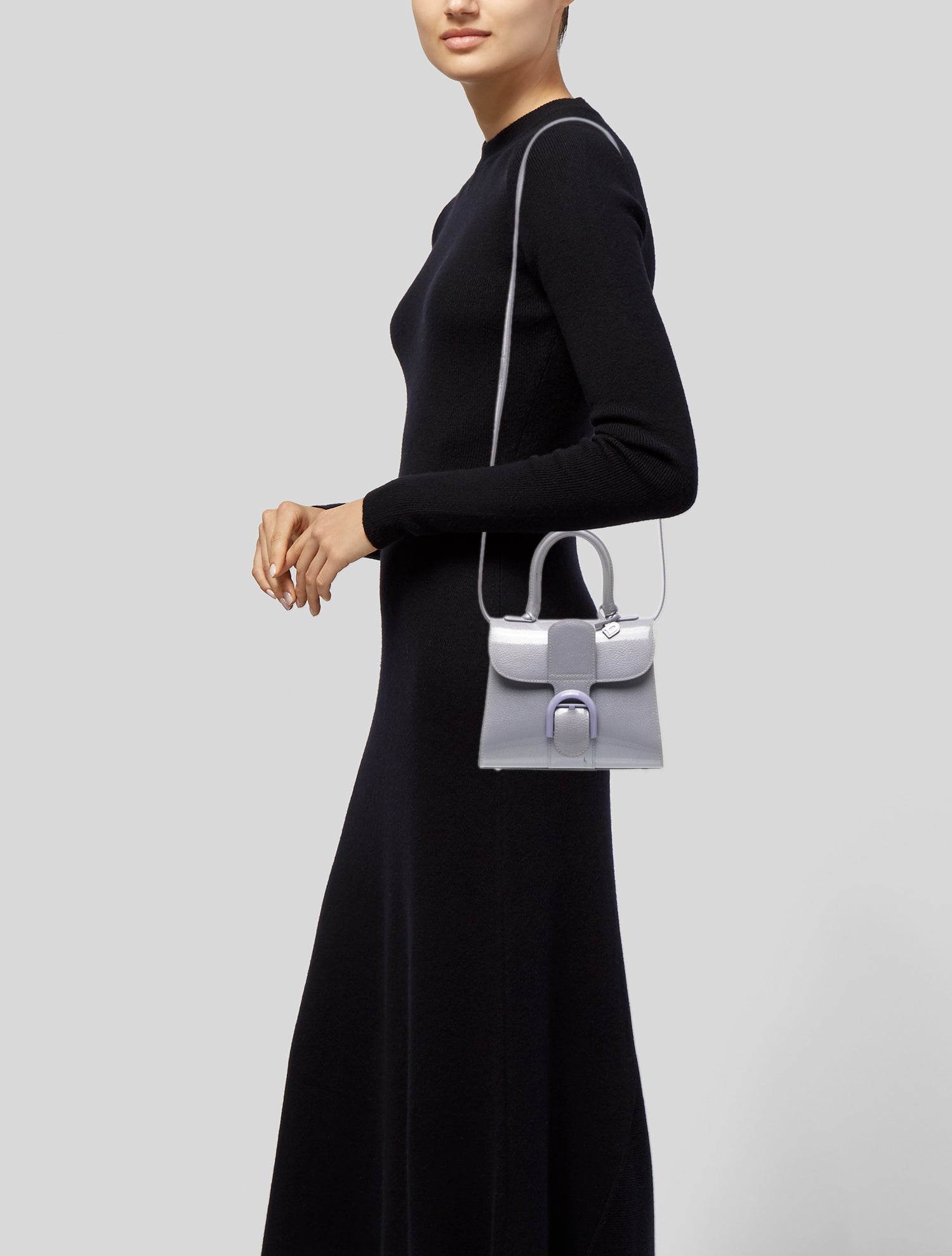 Delvaux Patent Leather Top Handle Bag