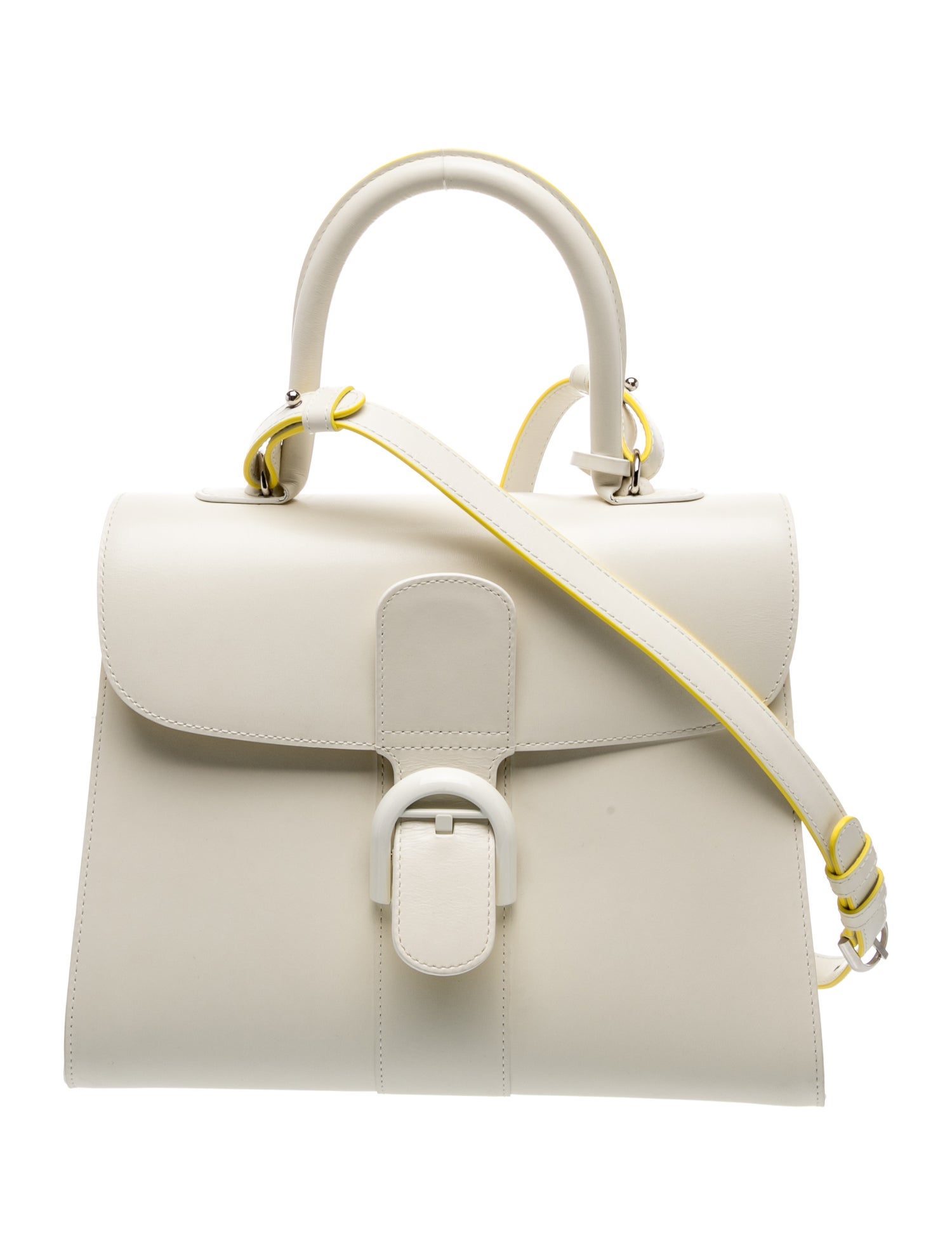 Delvaux Leather Top Handle Bag MM