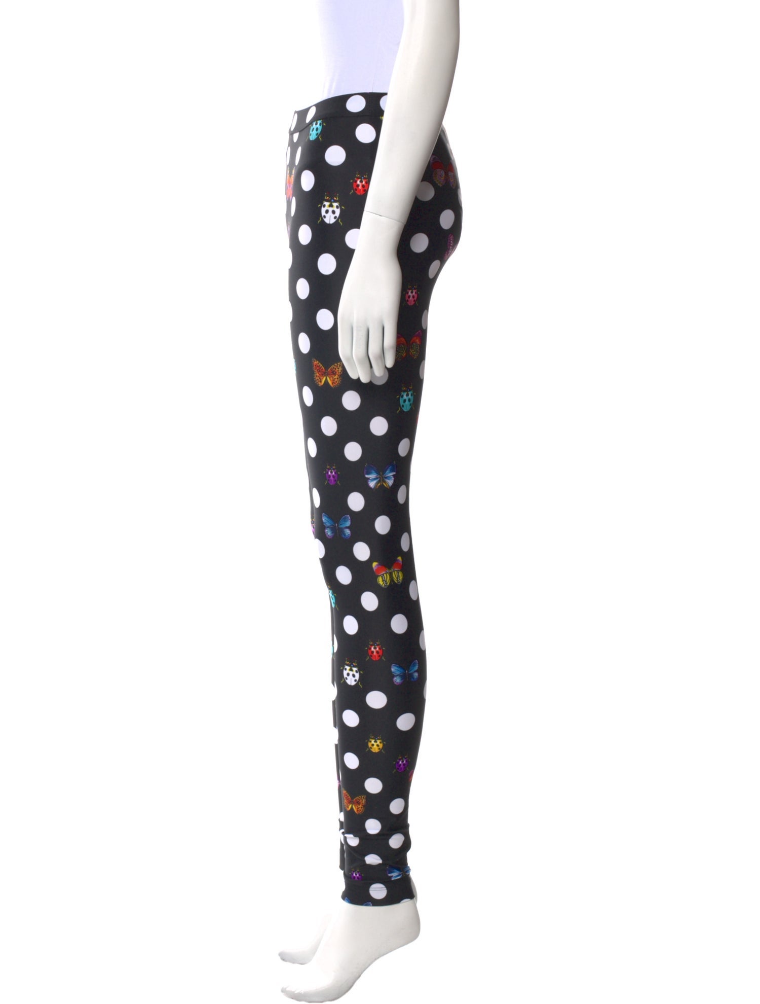 Versace x Dua Lipa Polka Dot Print Skinny Leg Pants w/ Tags