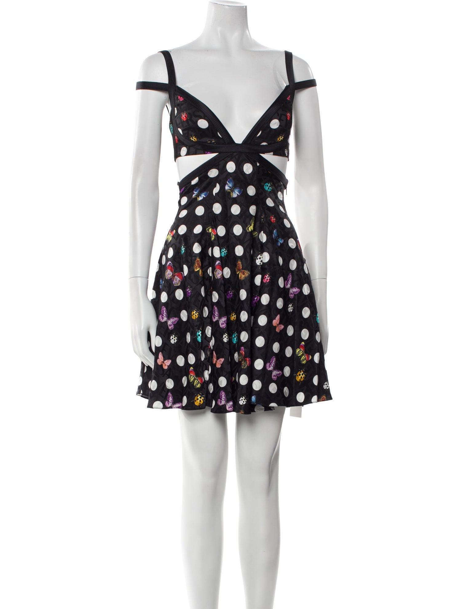 Versace x Dua Lipa Polka Dot Print Mini Dress