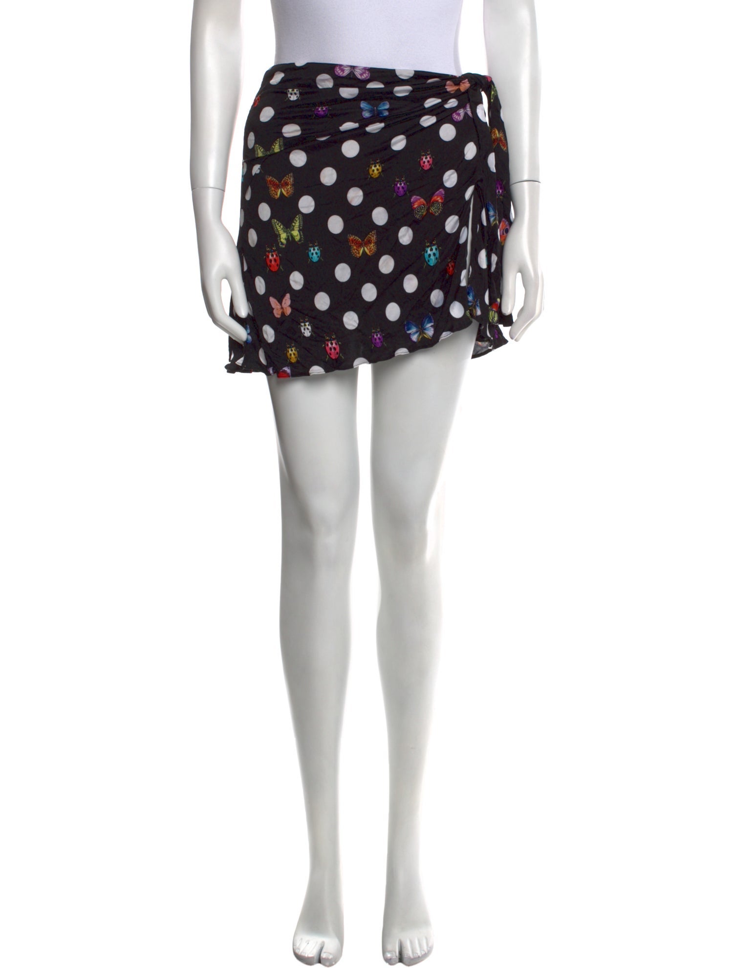 Versace x Dua Lipa Polka Dot Print Mini Skirt