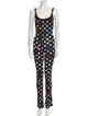 Versace x Dua Lipa Polka Dot Print Scoop Neck Jumpsuit