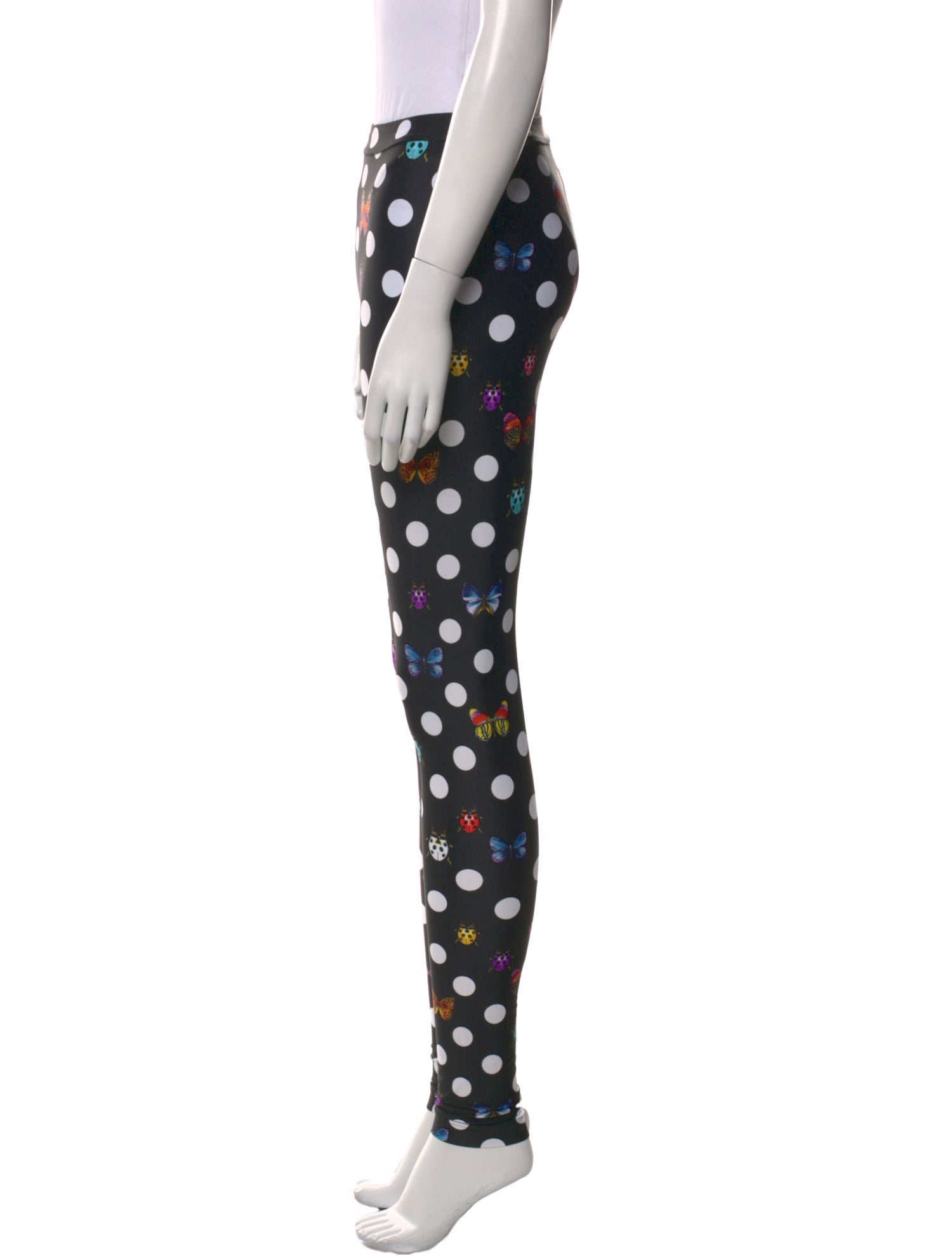 Versace x Dua Lipa Polka Dot Print Skinny Leg Pants
