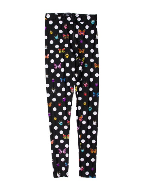 Versace x Dua Lipa Polka Dot Print Skinny Leg Pants