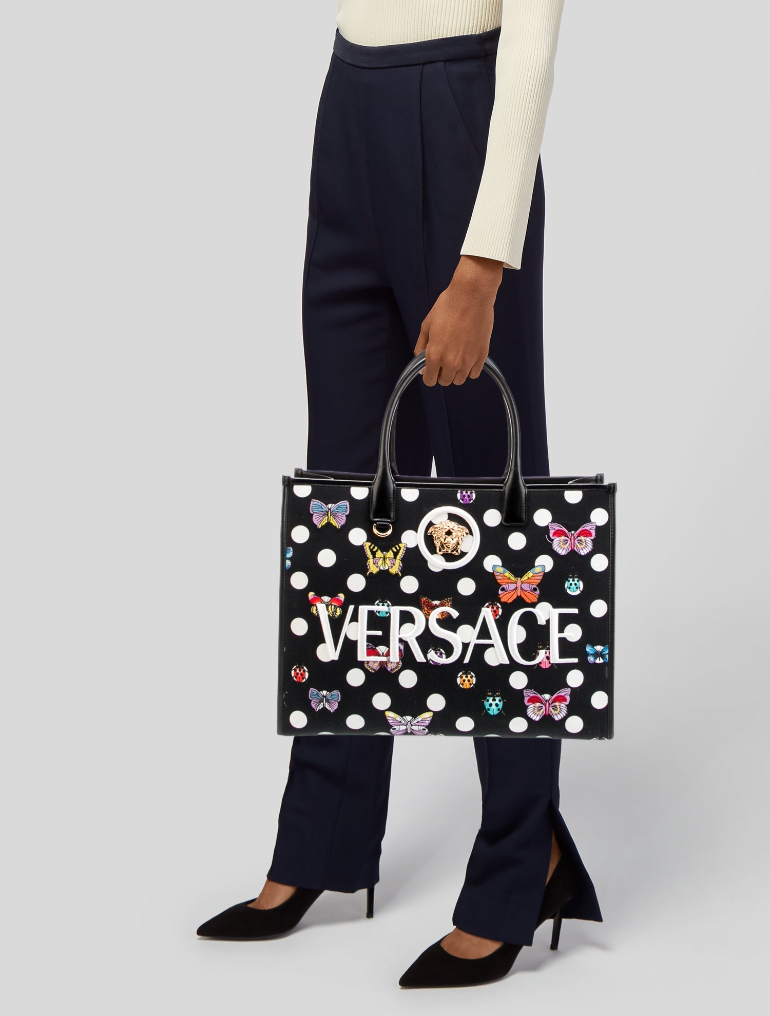 Versace x Dua Lipa Canvas Tote