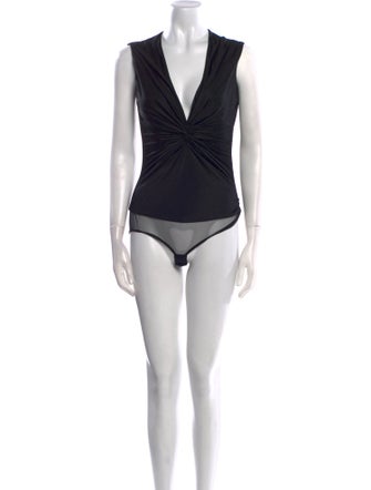 Versace x Dua Lipa V-Neck Sleeveless Bodysuit