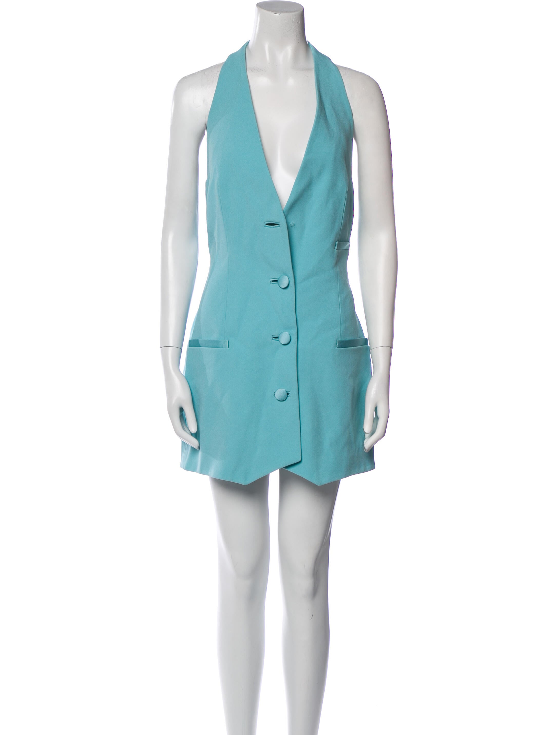 Versace x Dua Lipa V-Neck Mini Dress