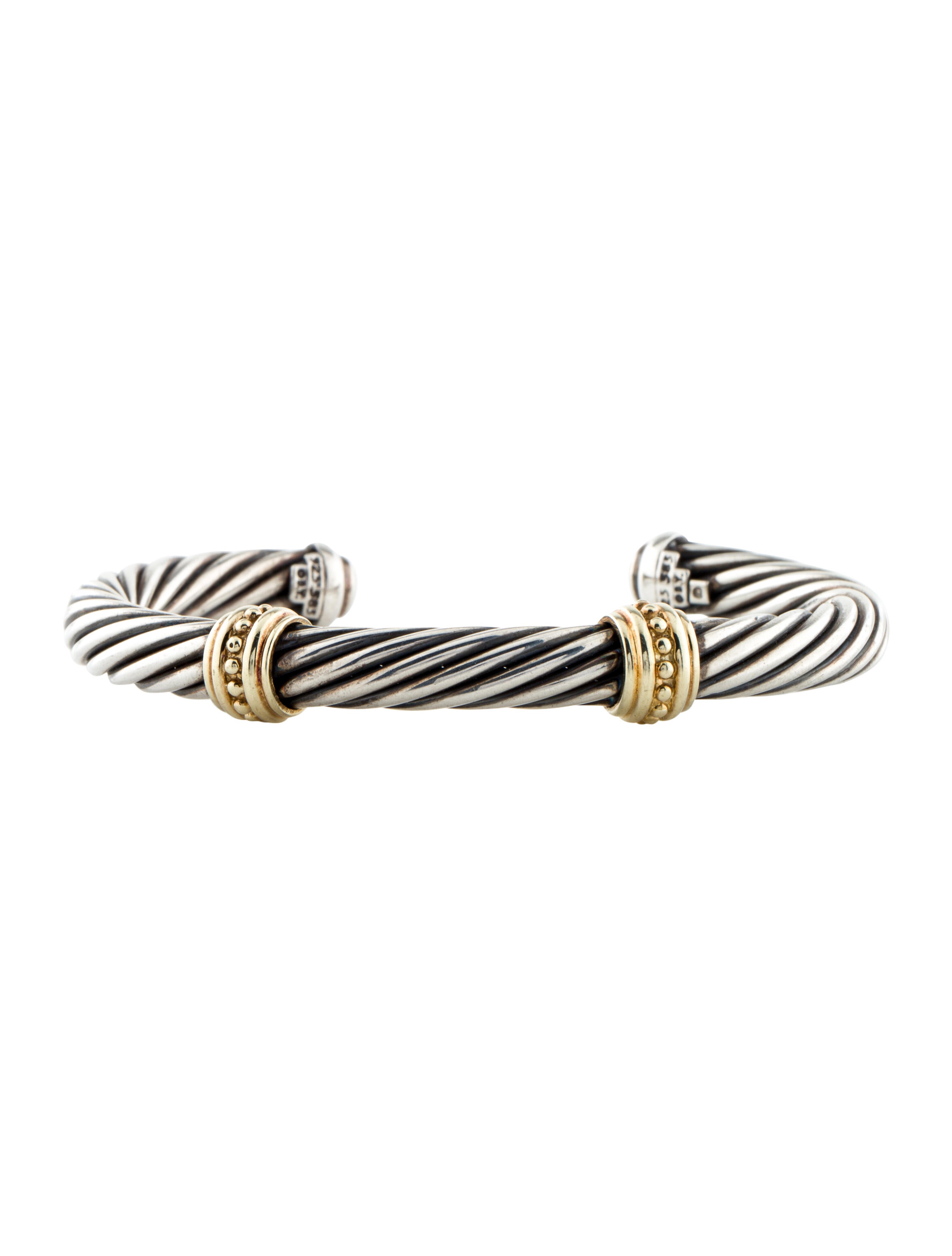 David Yurman Two-Tone Cable Classics Two-Station Cuff