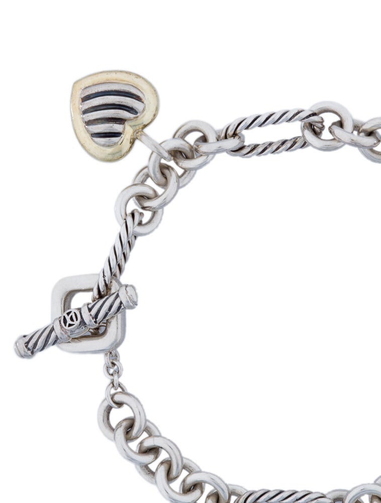 David Yurman Cable Heart Charm Bracelet