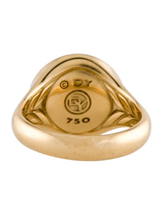David Yurman 18K Petrvs Lion Signet Pinky Ring