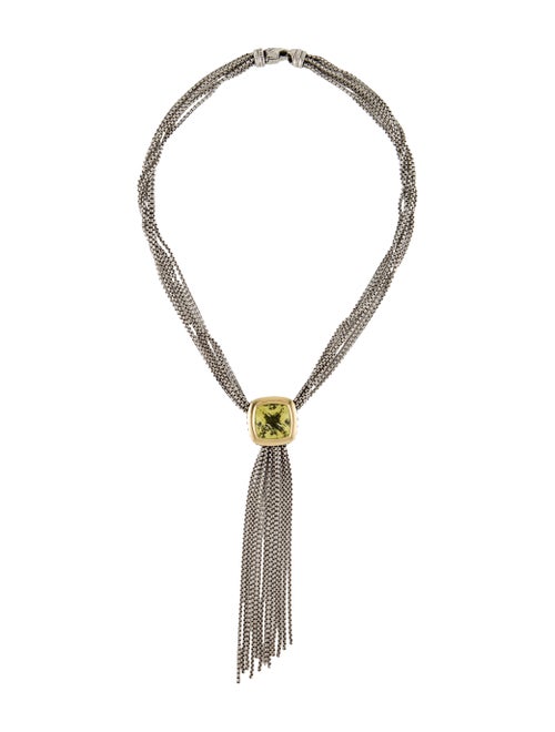 David Yurman Two-Tone Citrine Albion Tassel Lavalier Necklace
