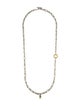 David Yurman Two-Tone Figaro Chain Pearl Enhancer Necklace