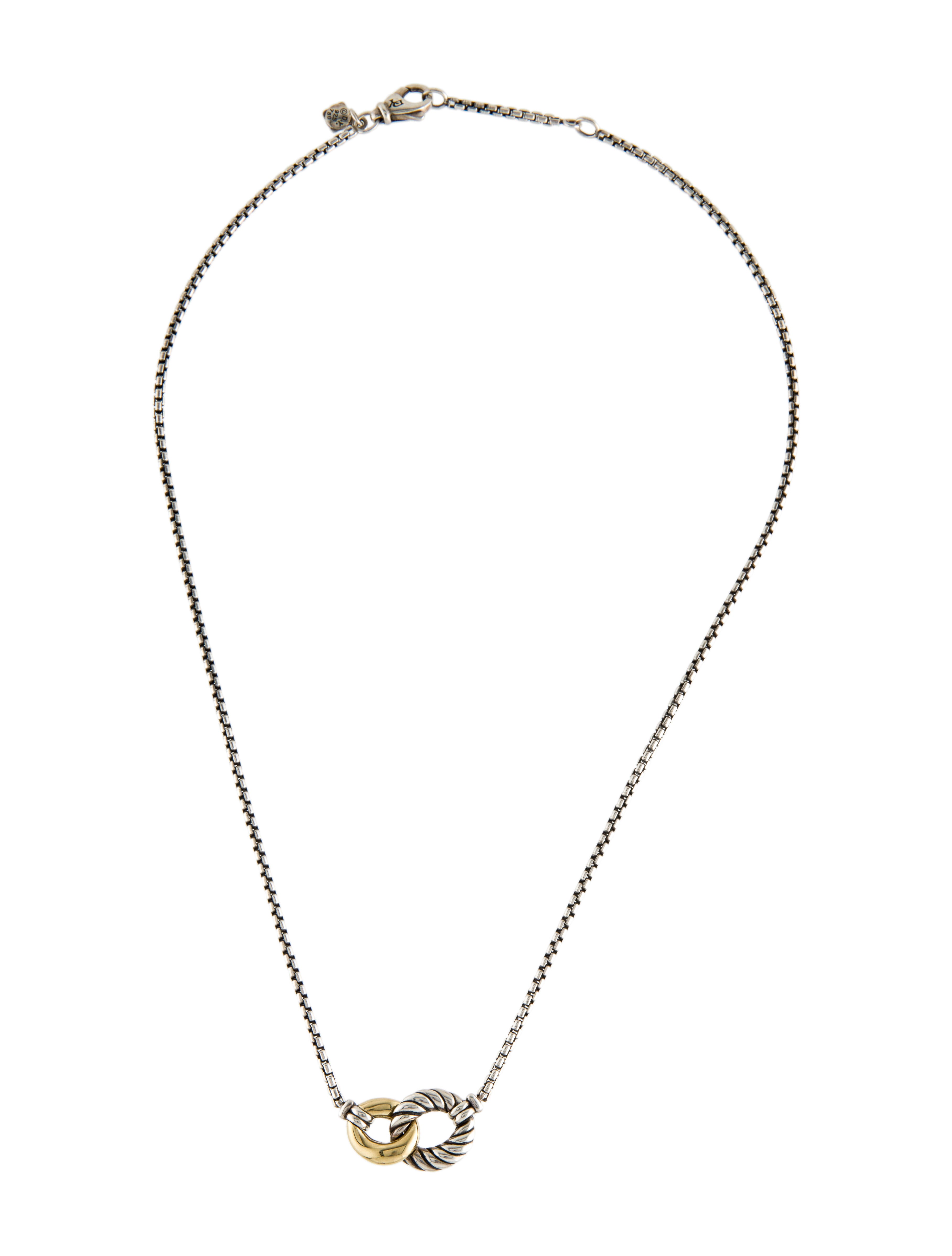 David Yurman Two-Tone Belmont Double Curb Link Necklace