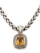 David Yurman Two-Tone Citrine Albion Pendant Necklace