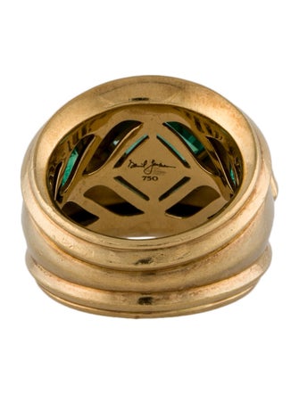 David Yurman 18K 1.80ctw Emerald Modern Renaissance Ring