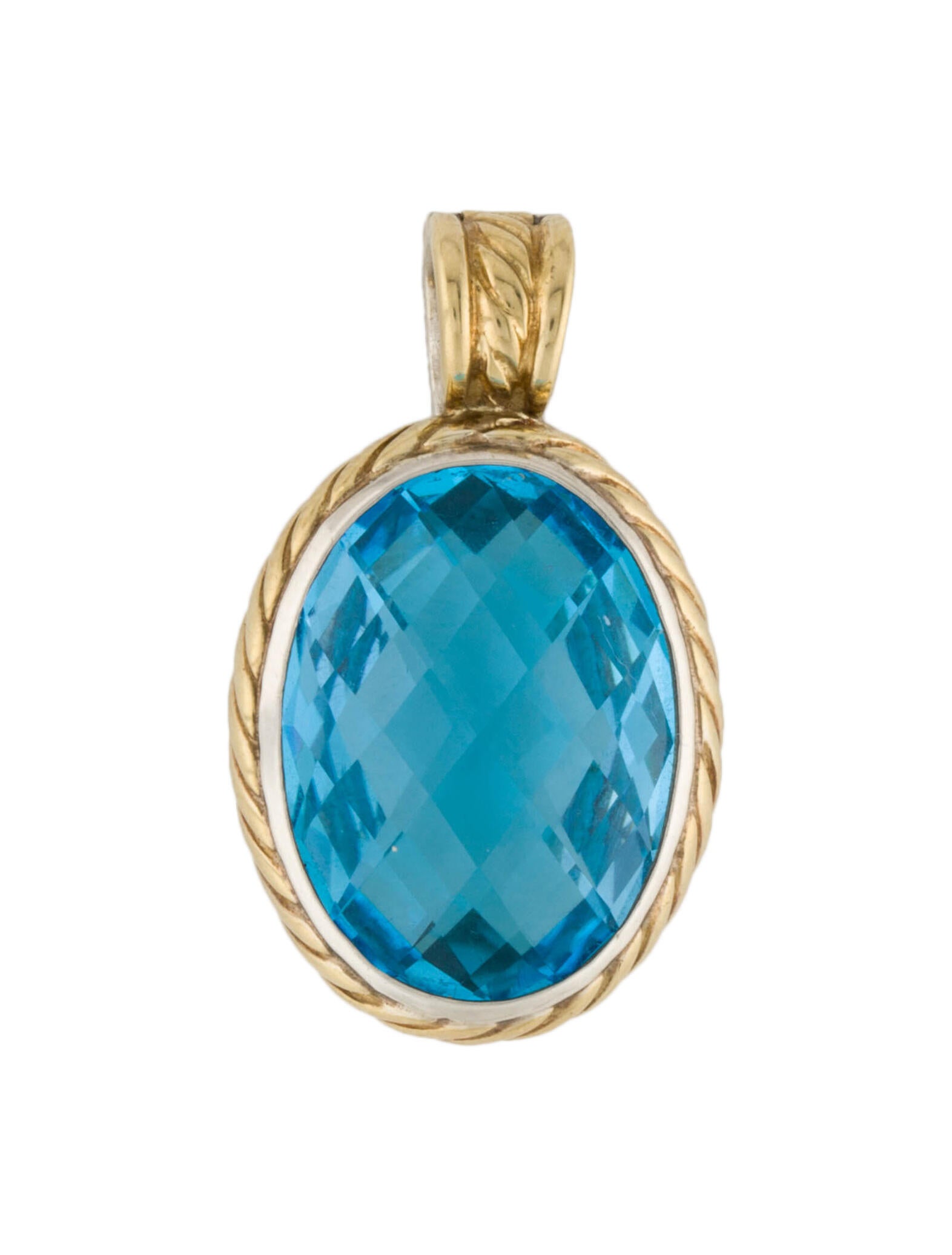 David Yurman TwoTone Dome Albion Enhancer 14K Yellow Gold Pendant