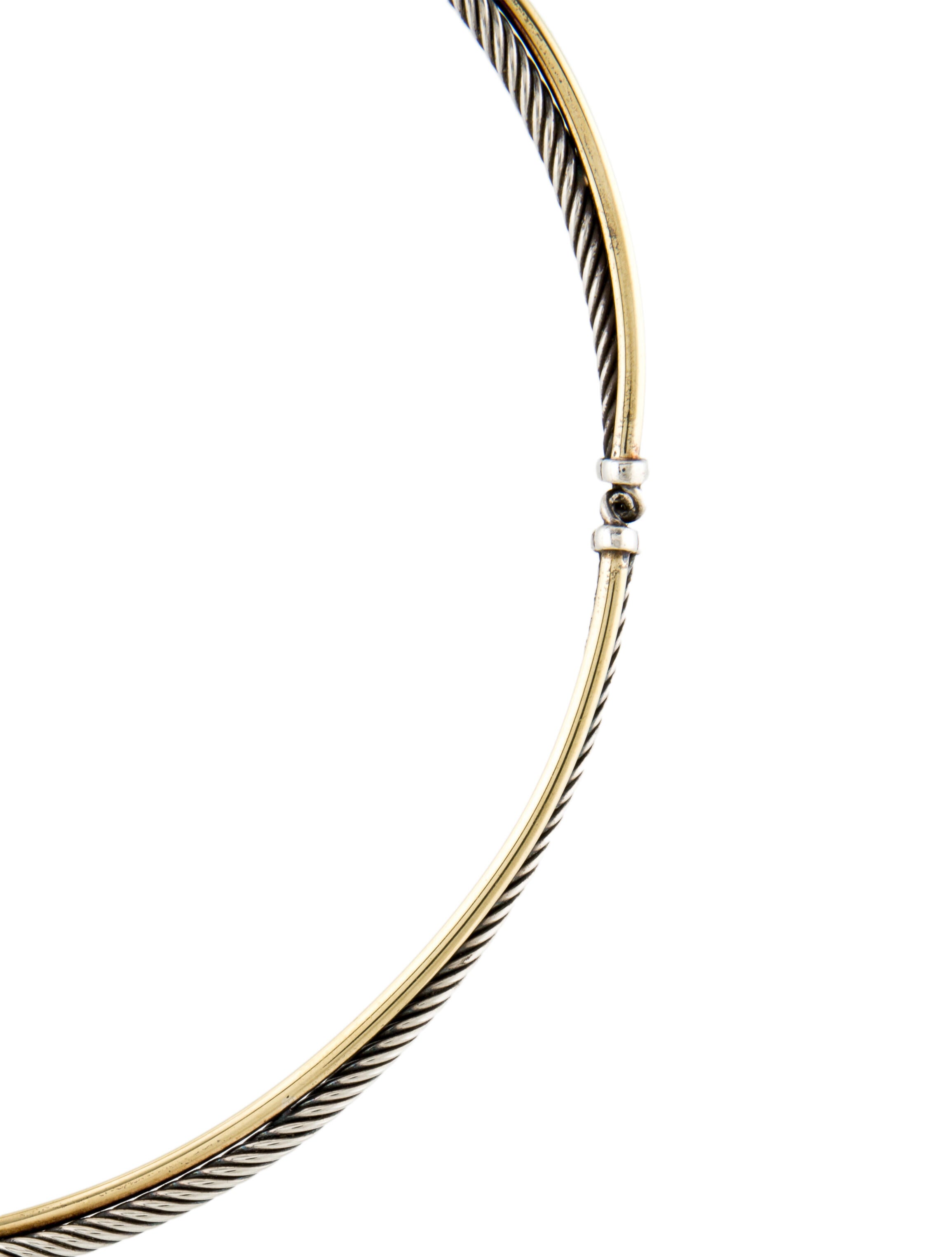 David Yurman TwoTone 'X' Cable Collar Necklace 14K Yellow Gold
