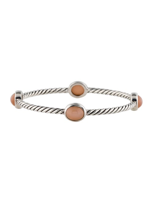 David Yurman Cat's Eye Moonstone Cable Bangle