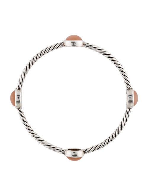 David Yurman Cat's Eye Moonstone Cable Bangle