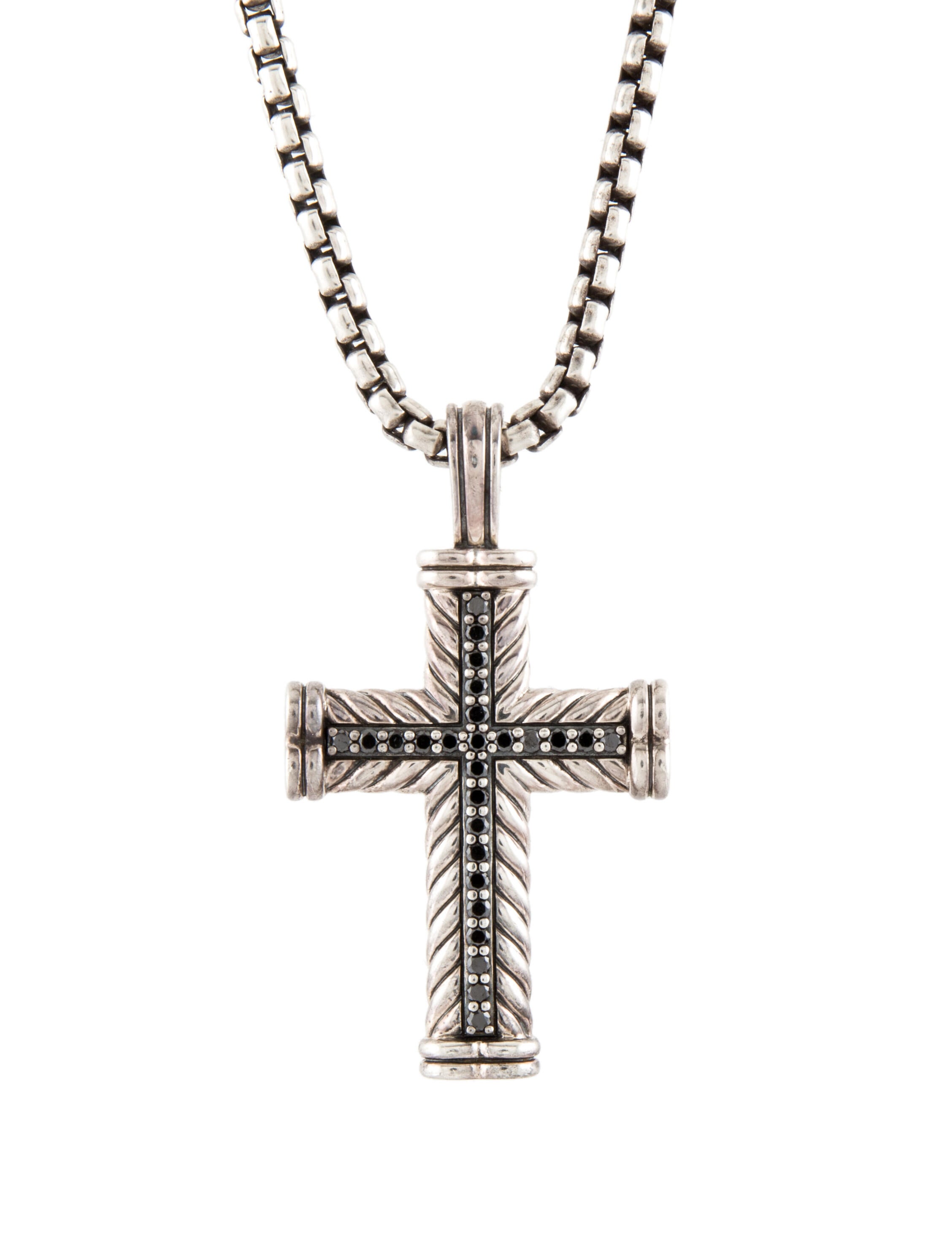 David Yurman 18K Diamond Crossover Pendant Necklace 18K Yellow Gold