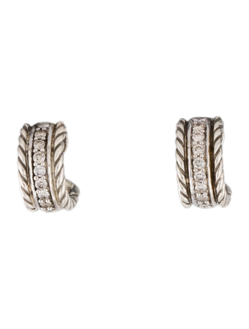 David Yurman Diamond Pavé Huggie Earrings