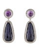 David Yurman Amethyst, Black Orchid, & Diamond Drop Earrings