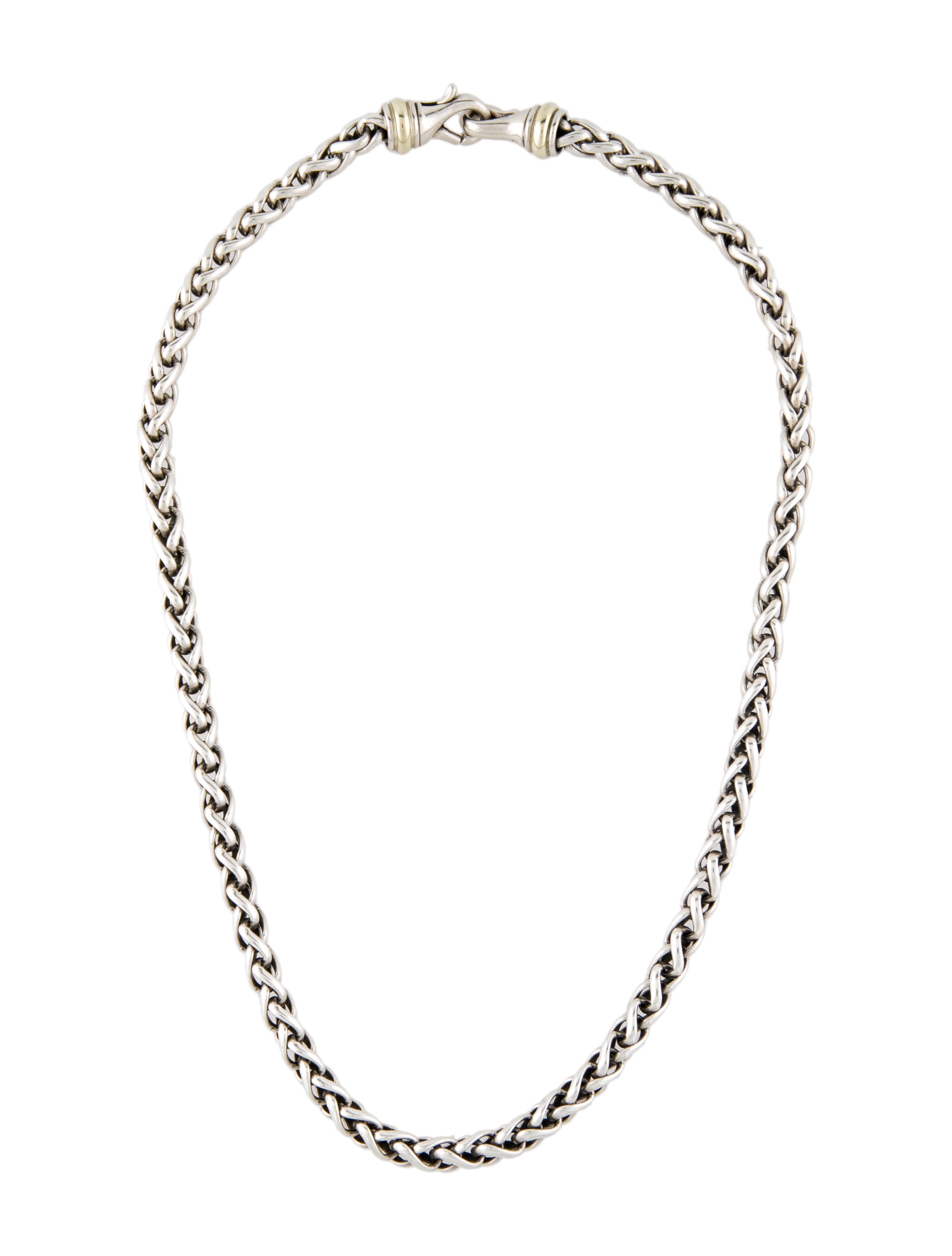 David Yurman Two-Tone Wheat Chain Necklace