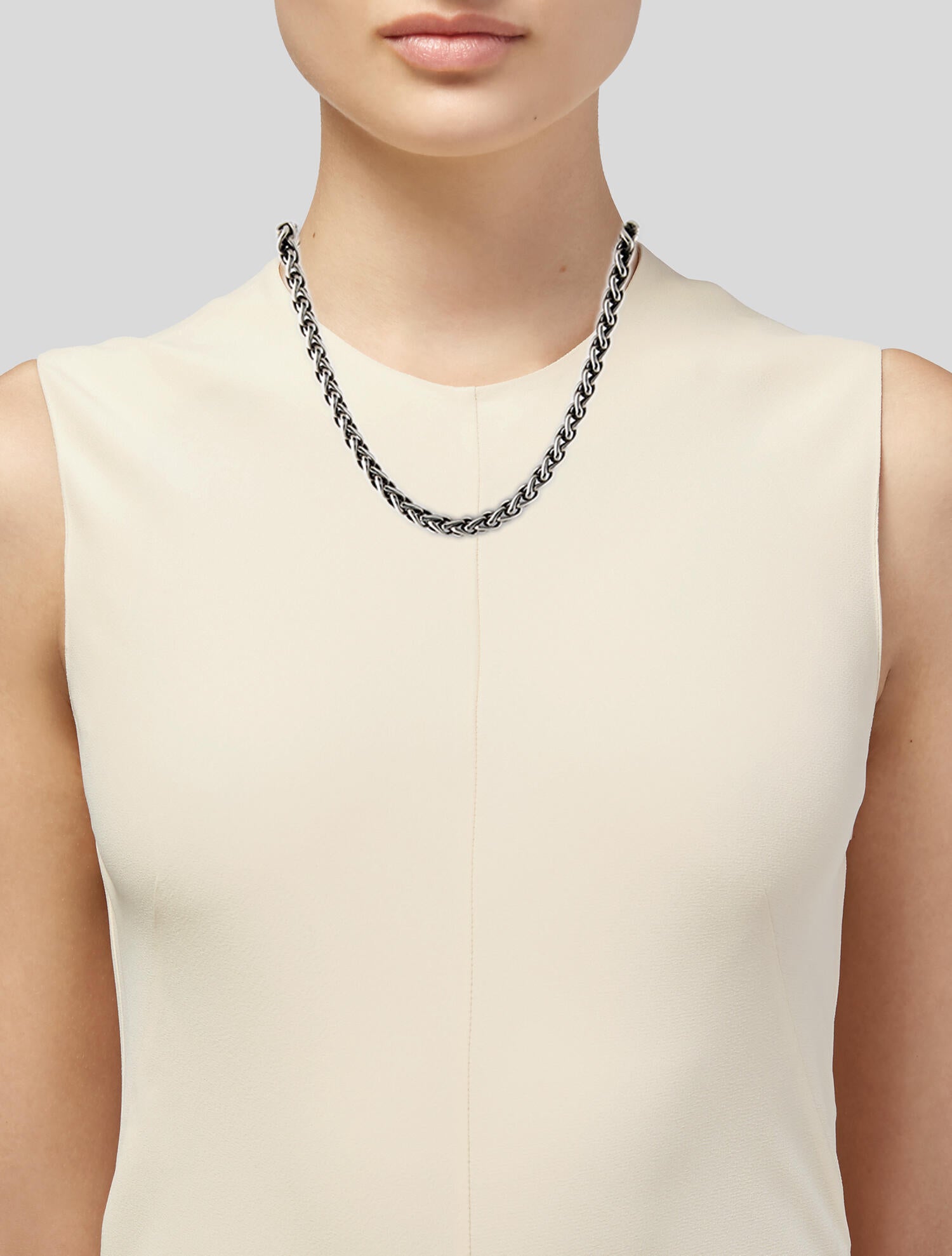 David Yurman Two-Tone Wheat Chain Necklace