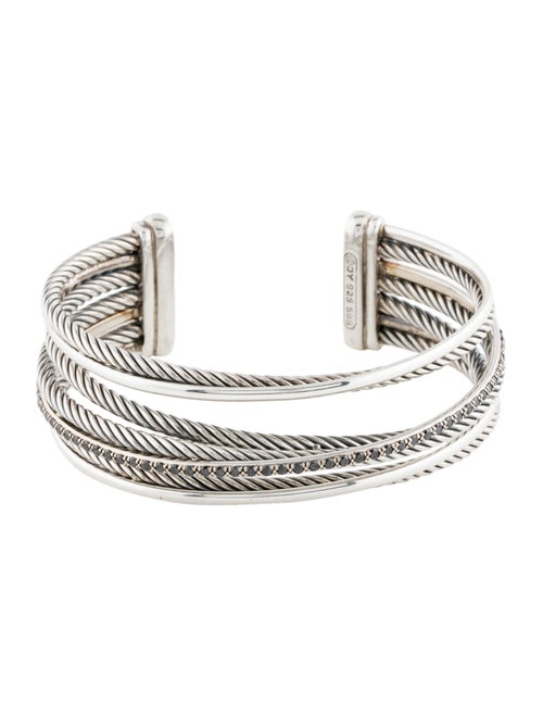 David Yurman Diamond Four-Row Crossover Cuff