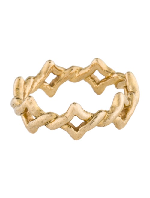 David Yurman 18K Venetian Quatrefoil Stacking Ring
