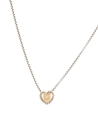 David Yurman Two-Tone Cookie Classic Heart Necklace