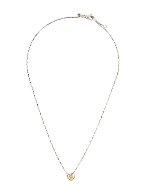 David Yurman Two-Tone Cookie Classic Heart Necklace