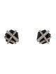 David Yurman Onyx & Diamond Cable Wrap Stud Earrings