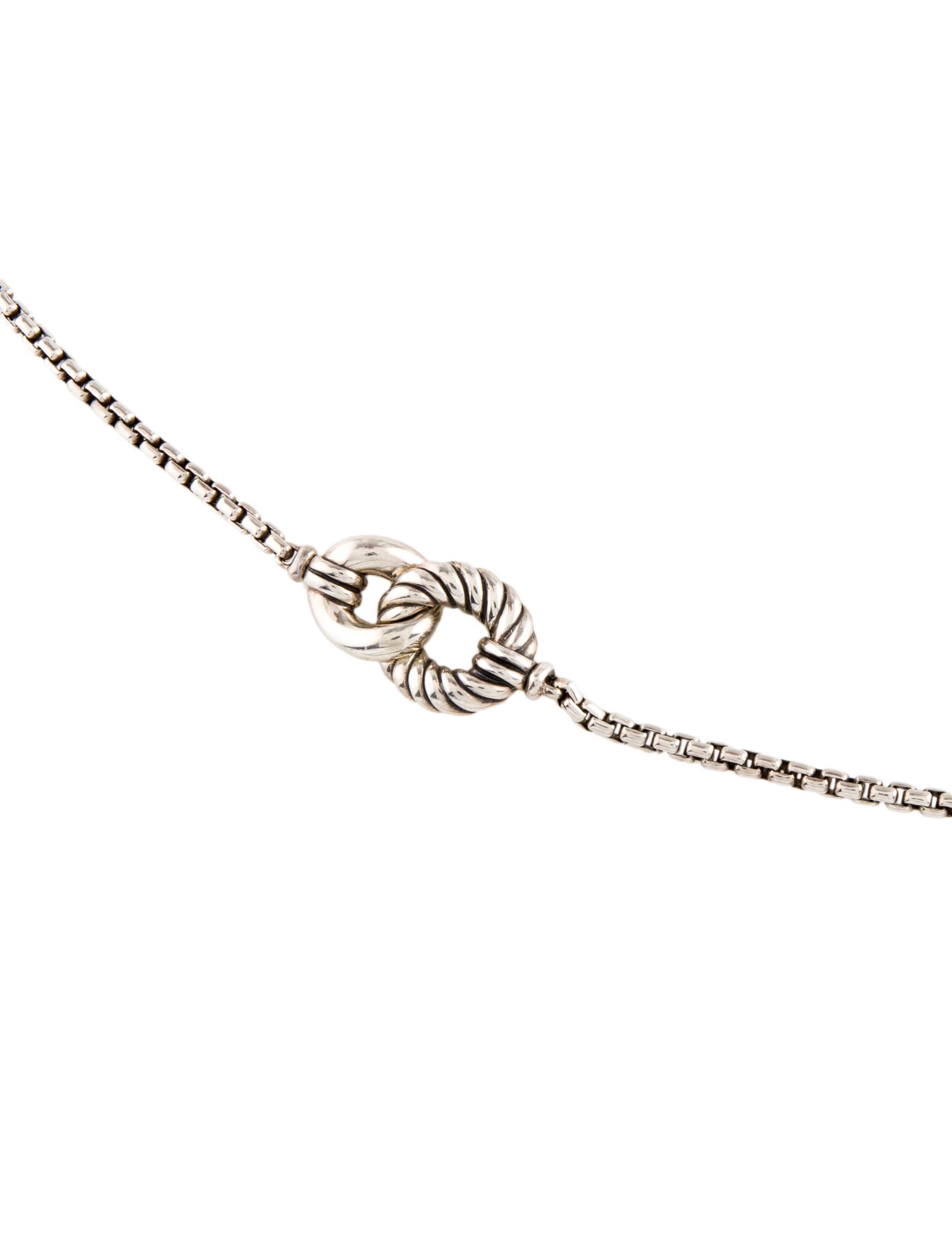 David Yurman Two-Tone Belmont Curb Link Four Station Chain Necklace