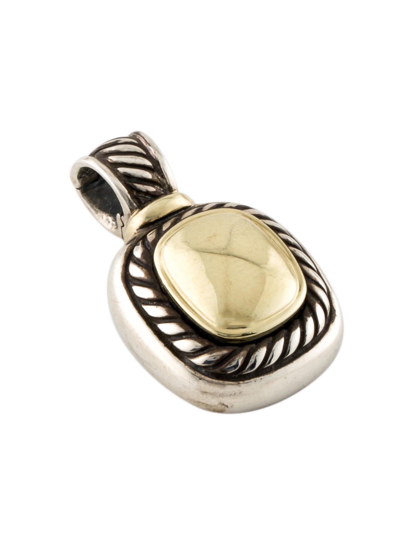 David Yurman TwoTone Albion Enhancer Pendant 14K Yellow Gold Pendant