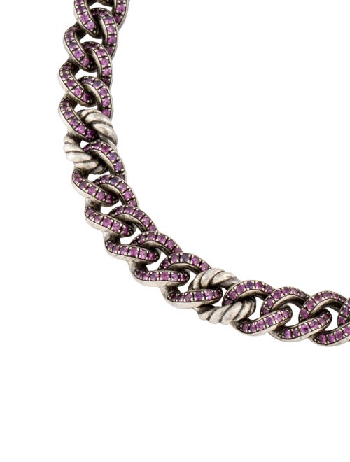 David Yurman Sapphire Petite Pave Curb Link Bracelet