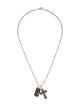 David Yurman Diamond Cross & Dog Tag Pendant Necklace