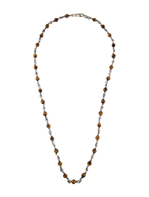 David Yurman Tigers Eye Spiritual Bead Necklace