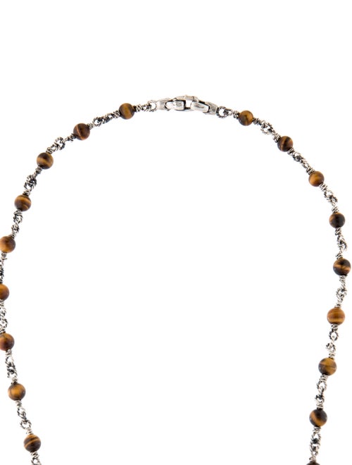 David Yurman Tigers Eye Spiritual Bead Necklace
