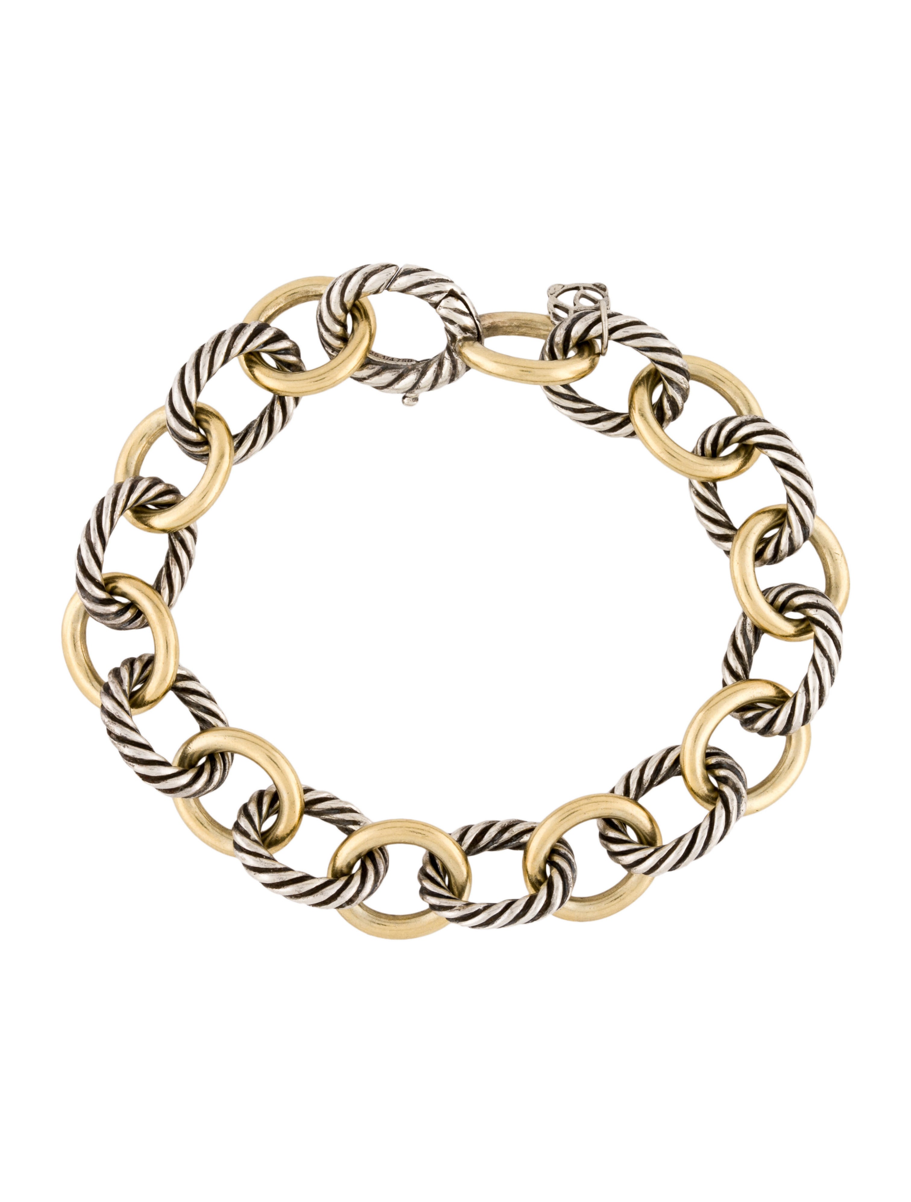 David Yurman Two-Tone Cable Link Bracelet