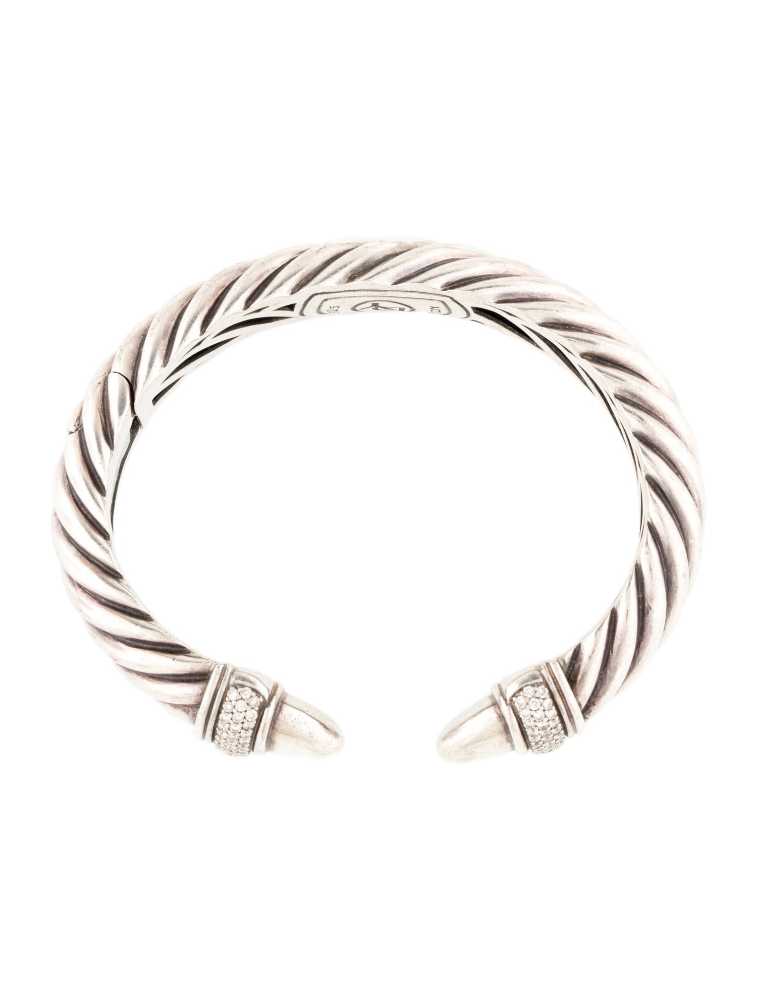 David Yurman Diamond Waverly Cable Bracelet