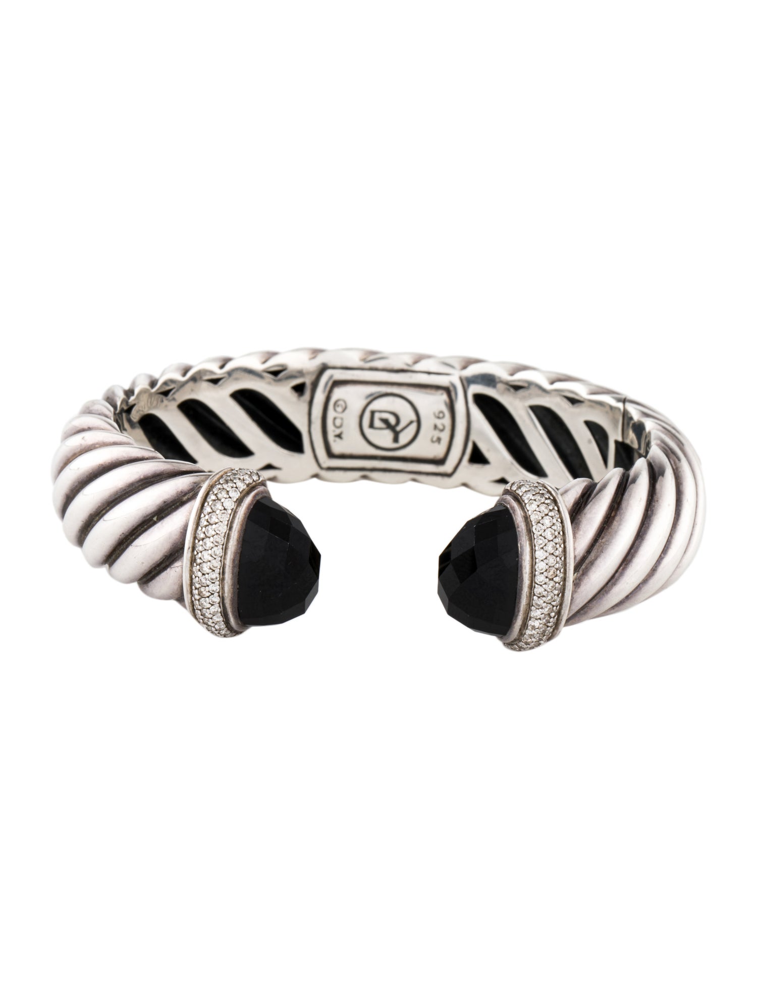 David Yurman Onyx & Diamond Waverly Cuff