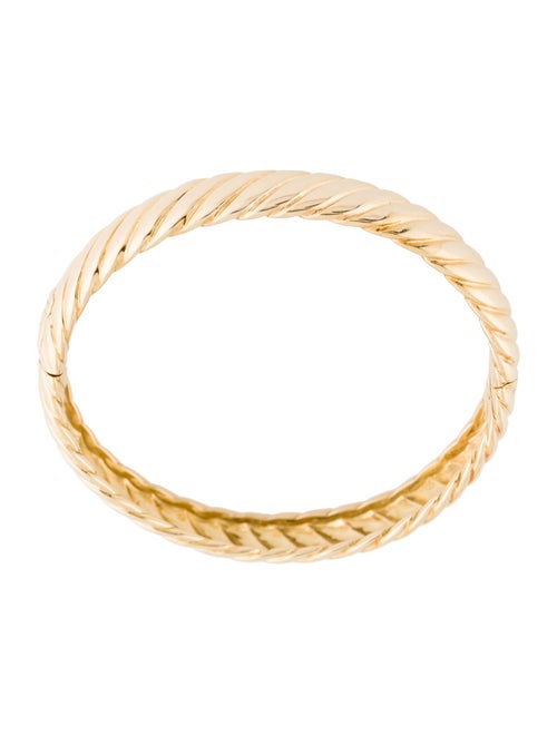 David Yurman 18K Sculpted Cable Hinged Bracelet