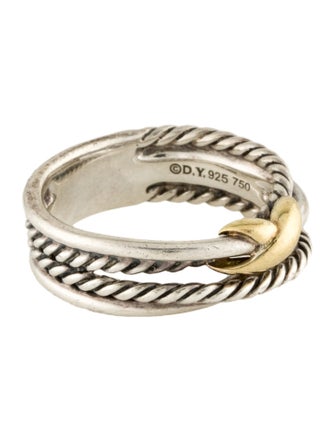 David Yurman Two-Tone X Crossover Band